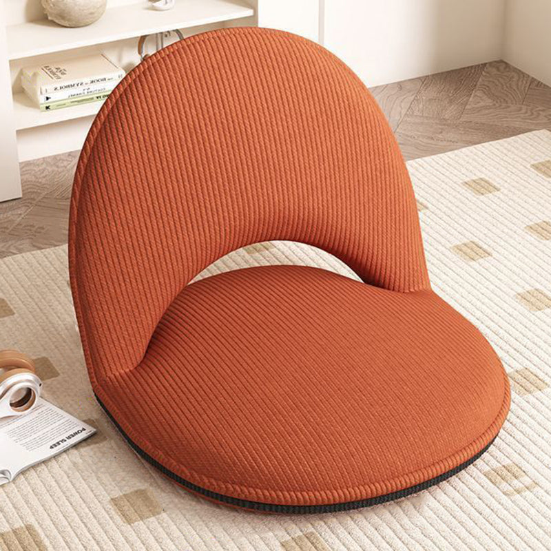 Foldable Living Room Chair - Soft Corduroy and Lambswool Accent Seat