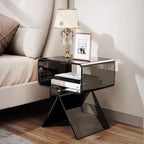 Compact Transparent Acrylic Side Table for Bedroom or Living Room