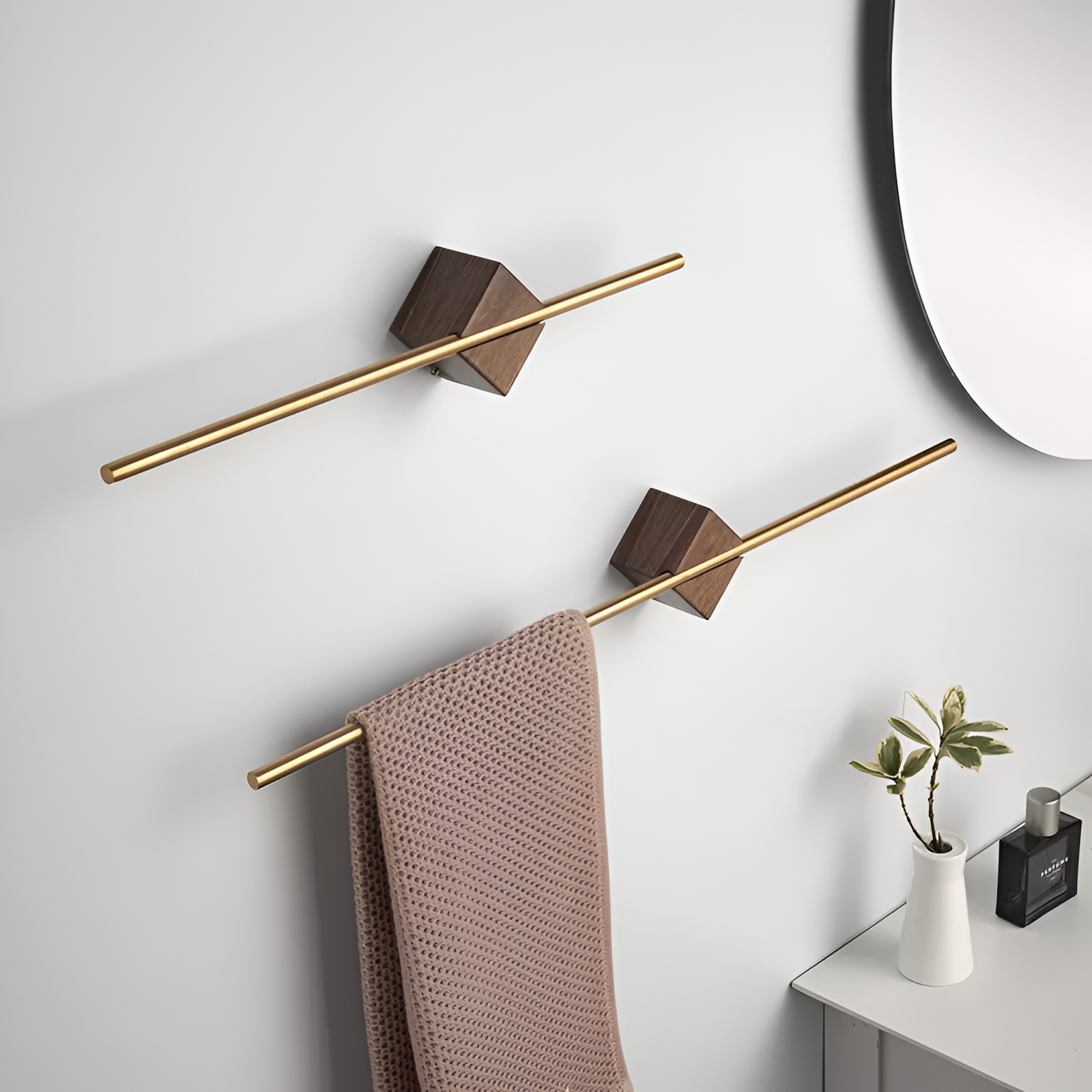 Sleek Wall-Mounted Towel Organizer