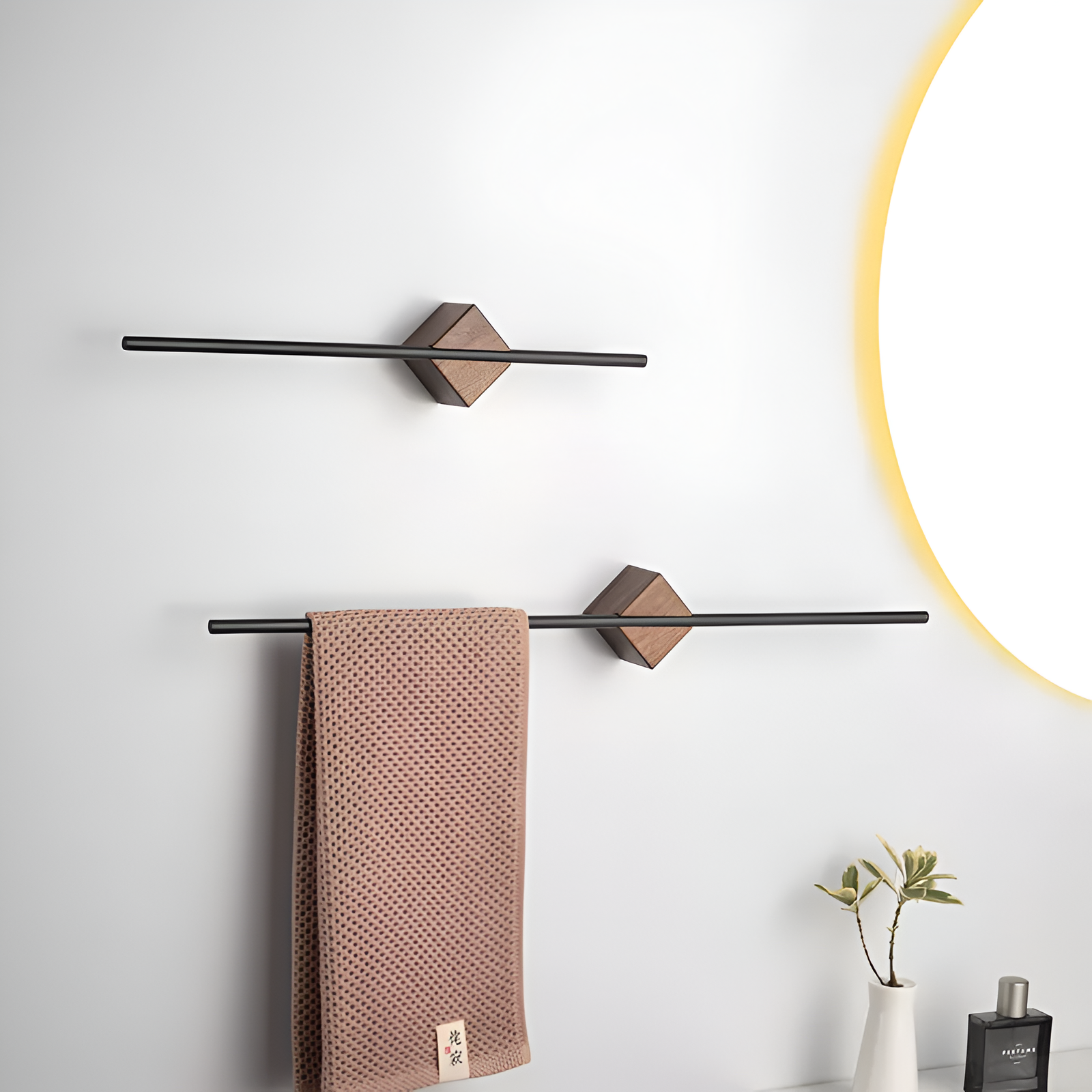 Sleek Wall-Mounted Towel Organizer