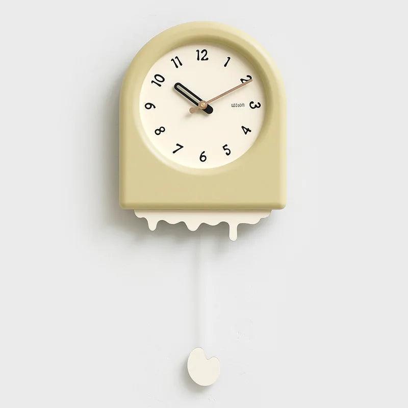 EleganceWave Artisanal Pendulum Wall Clock - Stylish Home Accent