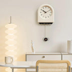 EleganceWave Artisanal Pendulum Wall Clock - Stylish Home Accent