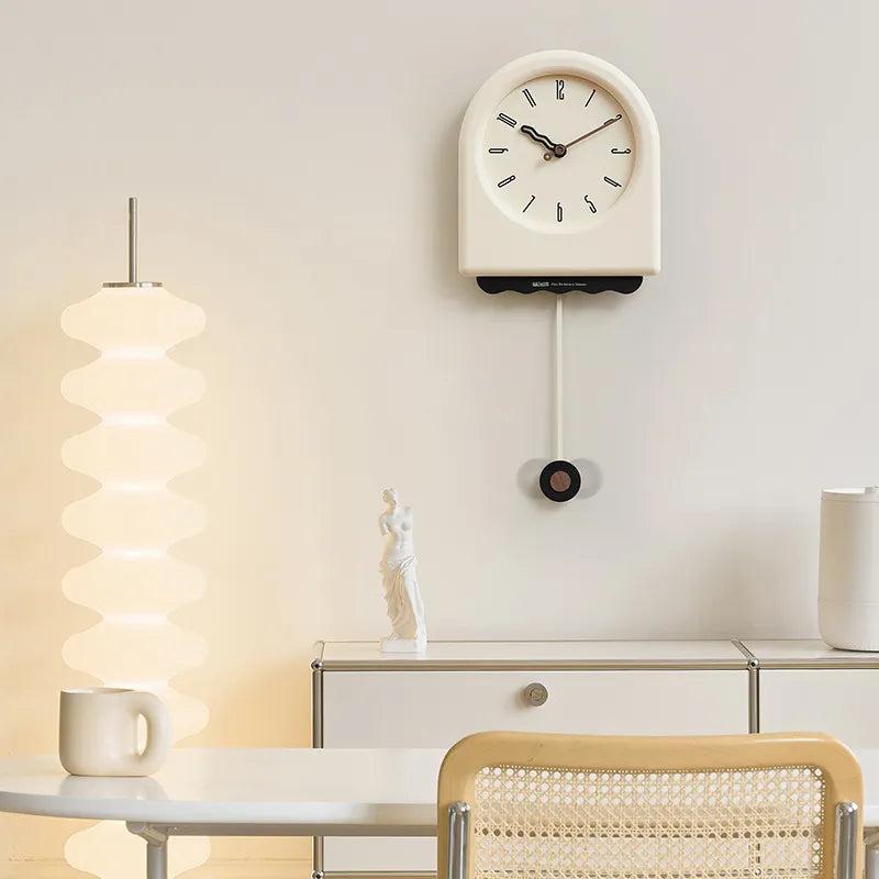 EleganceWave Artisanal Pendulum Wall Clock - Stylish Home Accent