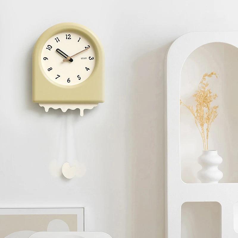 EleganceWave Artisanal Pendulum Wall Clock - Stylish Home Accent