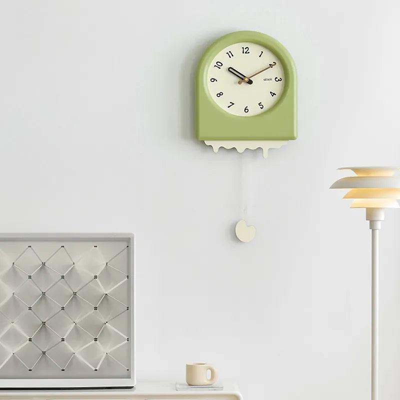 EleganceWave Artisanal Pendulum Wall Clock - Stylish Home Accent
