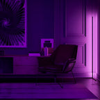 RGB Corner Standing Lamp with Remote – Energy-Efficient Black Floor Light