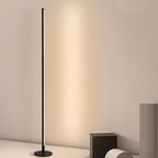 Adjustable Color Temperature Black Floor Lamp – Slim Design for Living Room and Reading
