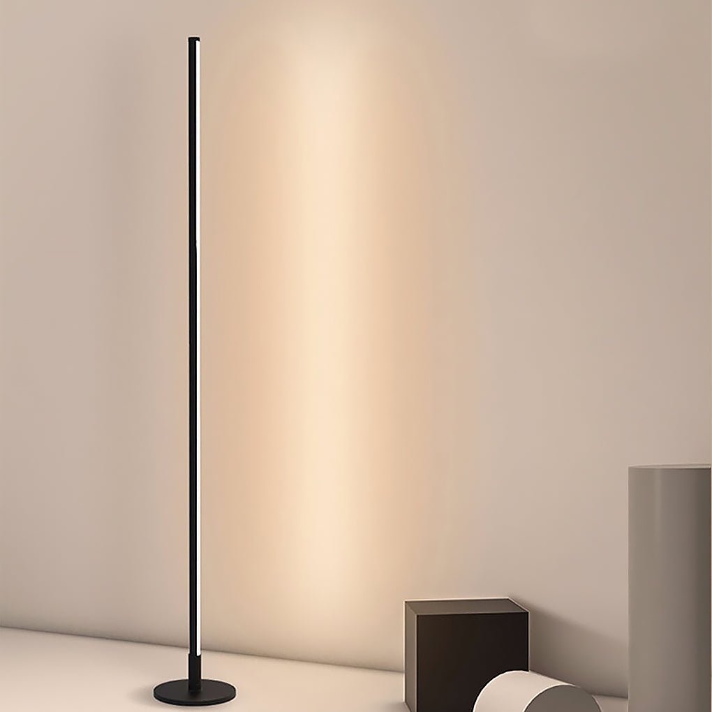Adjustable Color Temperature Black Floor Lamp – Slim Design for Living Room and Reading