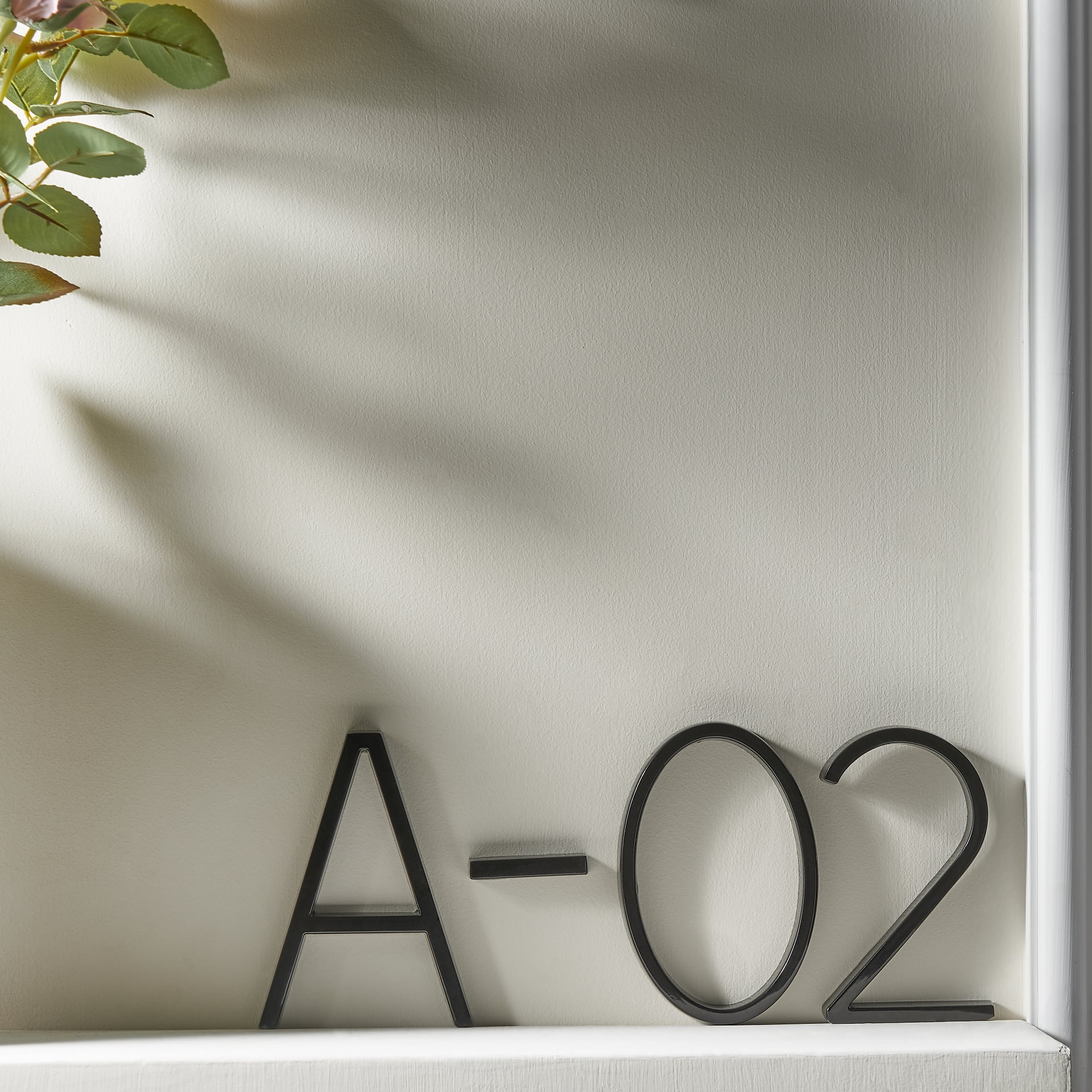 Contemporary Black House Number Plaque for Modern Home Exteriors