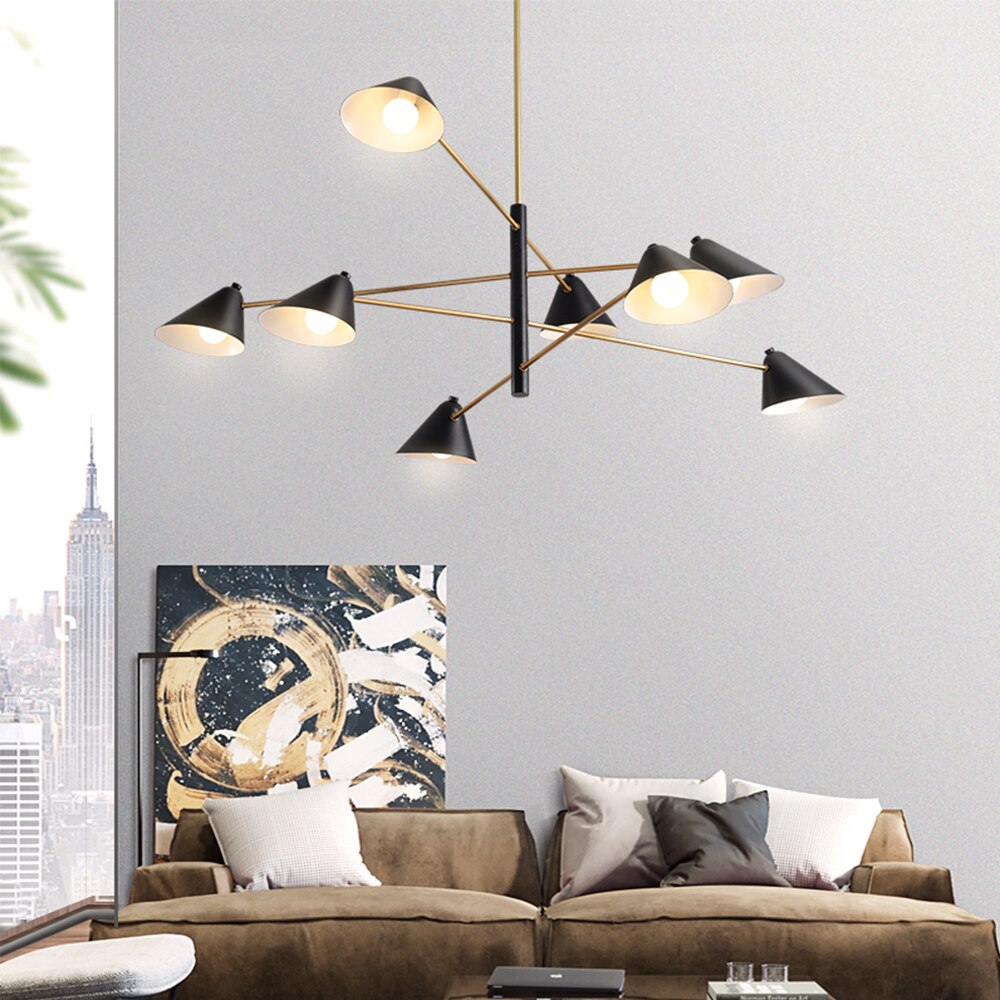 Sophisticated Black and Gold Pendant Light Fixture