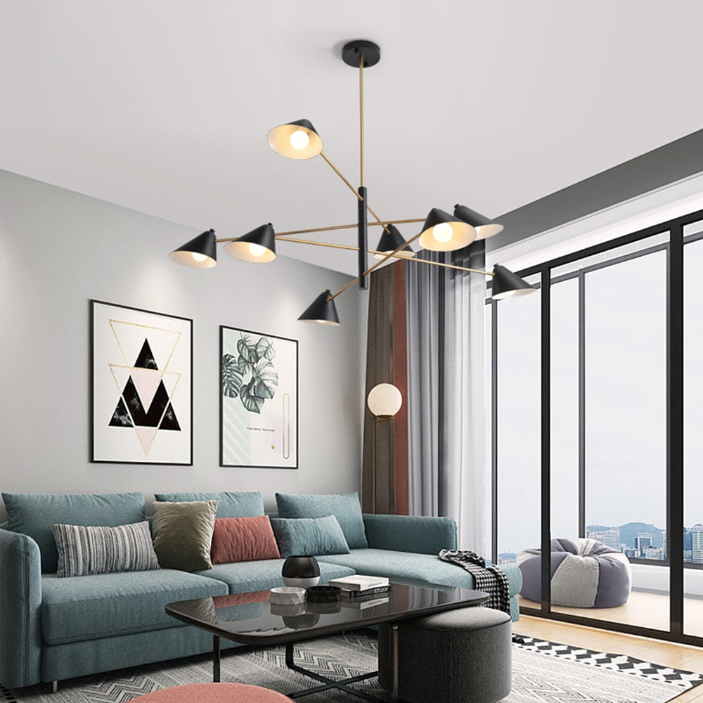 Sophisticated Black and Gold Pendant Light Fixture