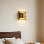 Brass Wall Light Fixture with Adjustable Up and Down Glow – Warm White, Available in Two Sizes, Perfect for Bedrooms and Living Areas