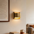 Brass Wall Light Fixture with Adjustable Up and Down Glow – Warm White, Available in Two Sizes, Perfect for Bedrooms and Living Areas