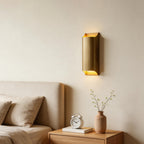 Brass Wall Light Fixture with Adjustable Up and Down Glow – Warm White, Available in Two Sizes, Perfect for Bedrooms and Living Areas