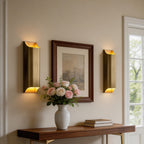 Brass Wall Light Fixture with Adjustable Up and Down Glow – Warm White, Available in Two Sizes, Perfect for Bedrooms and Living Areas