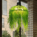 Chandelier Lighting with Faux Plants | Decorative Fixture for Dining and Living Areas