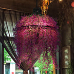 Chandelier Lighting with Faux Plants | Decorative Fixture for Dining and Living Areas