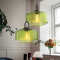 Hanging Lamp with Crystal-Cut Glass Design