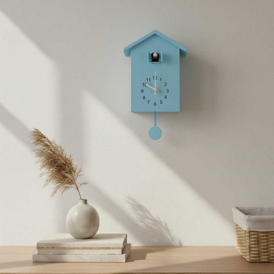Minimalist Cuckoo Clock with Genuine Sound – Stylish Home Decoration