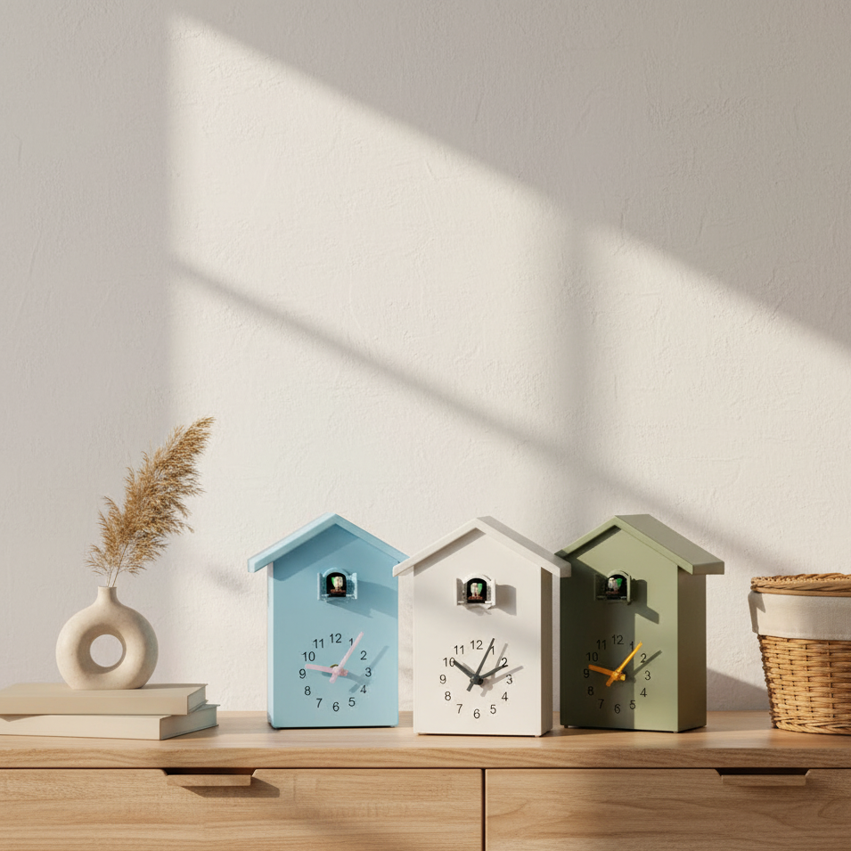 Minimalist Cuckoo Clock with Genuine Sound – Stylish Home Decoration