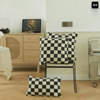 Checkerboard Pattern Cushion Cover – Soft Fabric, 17.72 x 17.72 inches