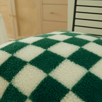 Checkerboard Pattern Cushion Cover – Soft Fabric, 17.72 x 17.72 inches
