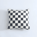 Checkerboard Pattern Cushion Cover – Soft Fabric, 17.72 x 17.72 inches