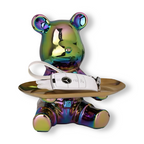 Ceramic Bear Figurine Tray - Chic Coffee Table Storage for Home Décor
