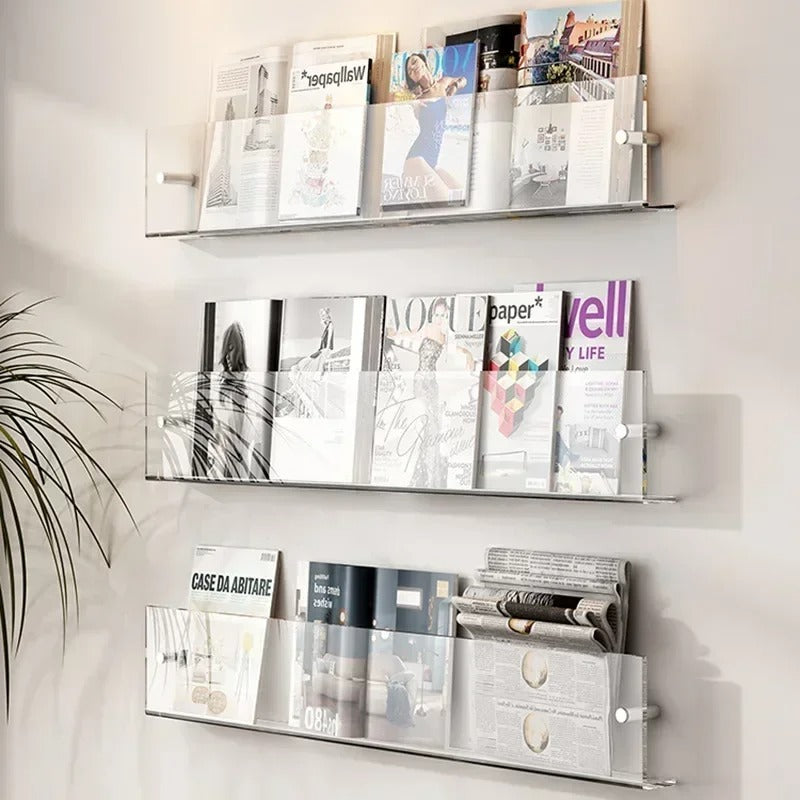 Floating Wall Shelves in Contemporary Style – PVC for Home and Office Storage