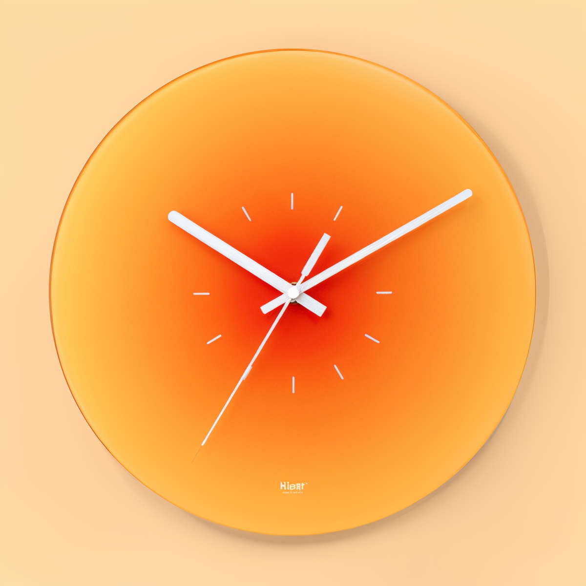 Silent Quartz Movement Glass Wall Clock – 11.81 Inch Color Gradient Decor for Home & Office