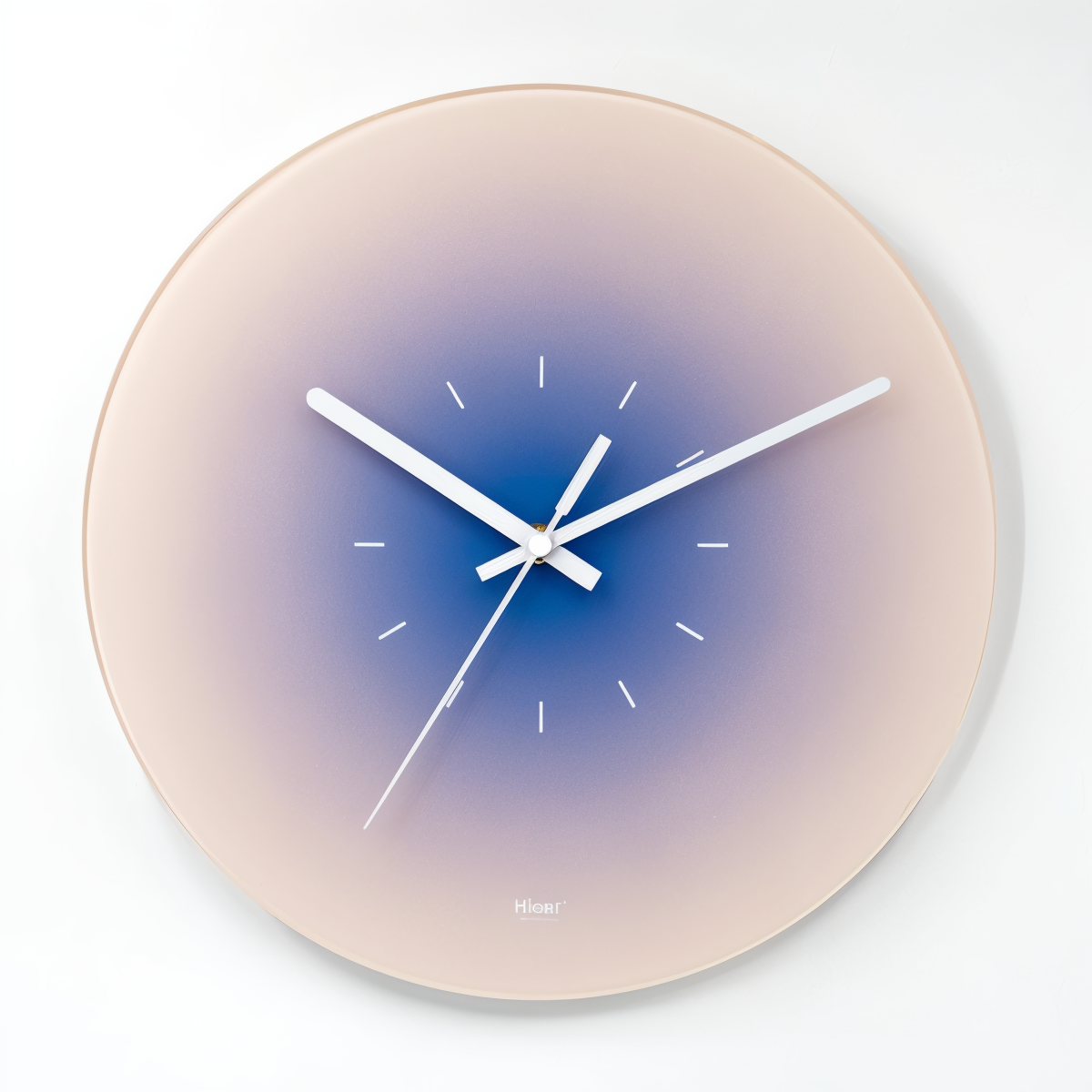 Silent Quartz Movement Glass Wall Clock – 11.81 Inch Color Gradient Decor for Home & Office
