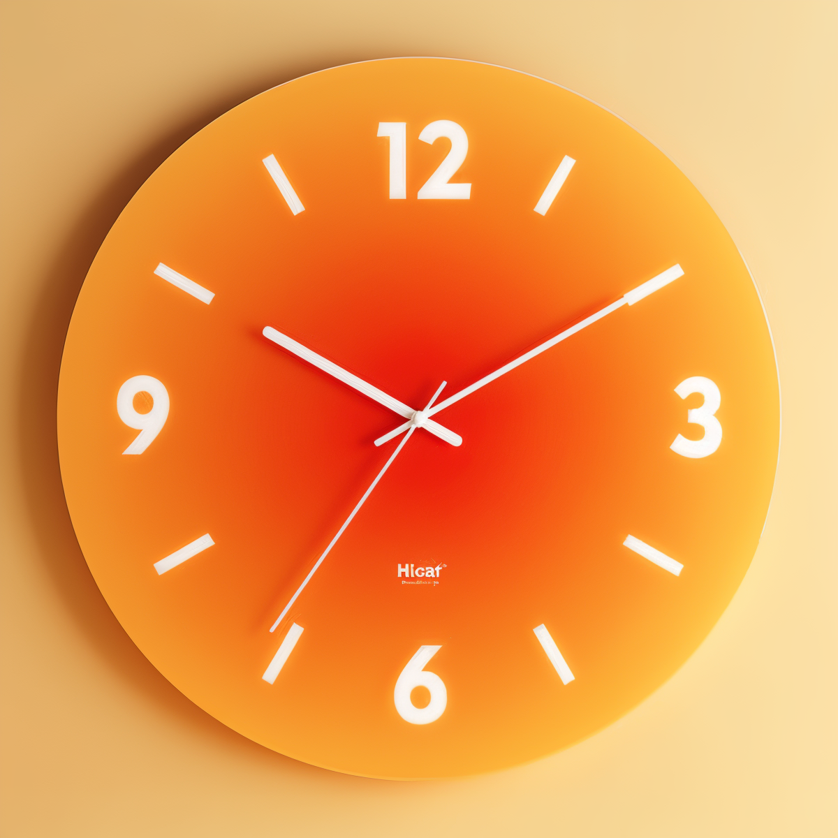 Silent Quartz Movement Glass Wall Clock – 11.81 Inch Color Gradient Decor for Home & Office