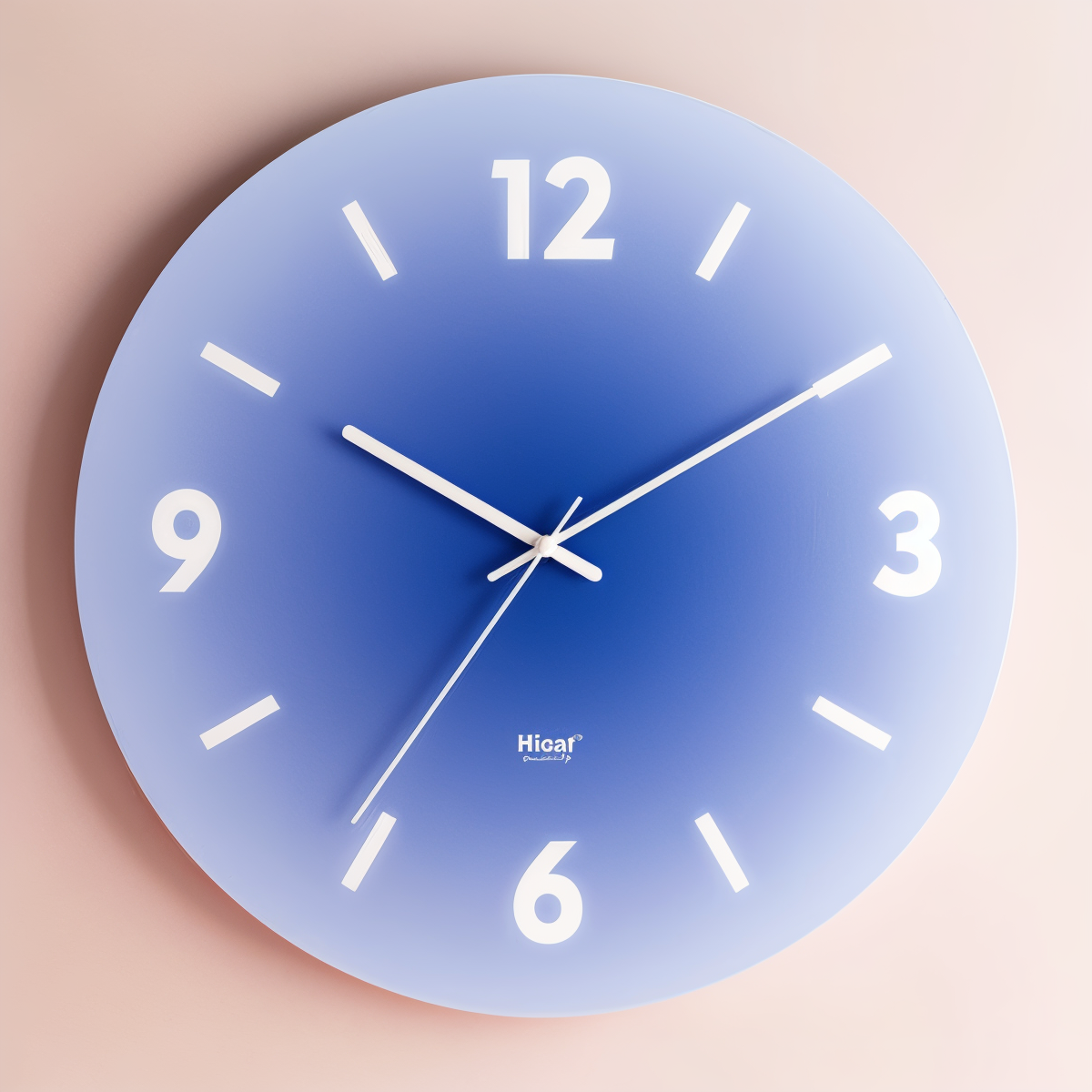 Silent Quartz Movement Glass Wall Clock – 11.81 Inch Color Gradient Decor for Home & Office