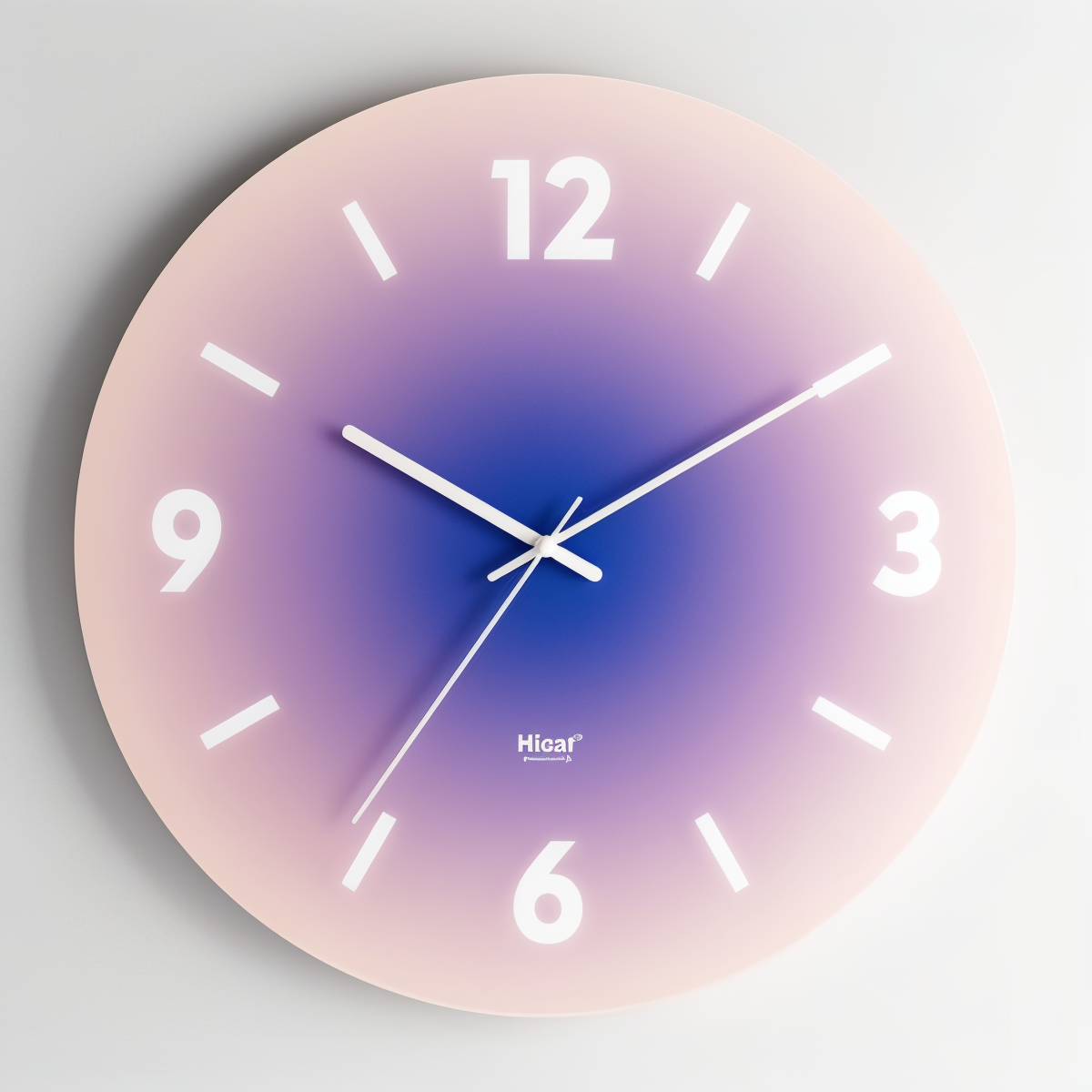 Silent Quartz Movement Glass Wall Clock – 11.81 Inch Color Gradient Decor for Home & Office