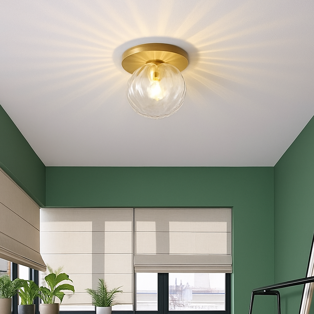 Elegant Gold LED Ceiling Light Fixture for Modern Spaces