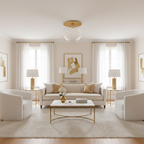 Elegant Gold LED Ceiling Light Fixture for Modern Spaces