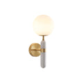 Elegant Wall Lamp with Marble Detail – Contemporary Gold Sconce