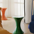 Lightweight Plastic Footstool – Versatile Modern Hourglass Side Table