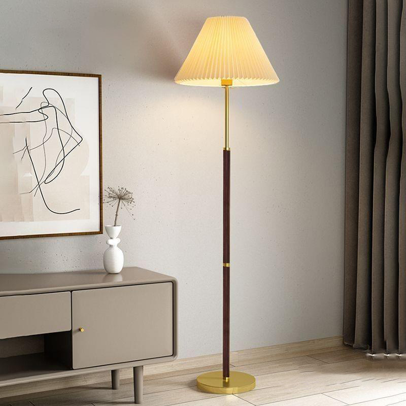 Elegant Standing Lamp with Handmade Rice Paper Shade – Japandi Style Floor Light for Living Areas