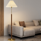 Elegant Standing Lamp with Handmade Rice Paper Shade – Japandi Style Floor Light for Living Areas