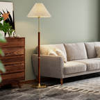 Elegant Standing Lamp with Handmade Rice Paper Shade – Japandi Style Floor Light for Living Areas