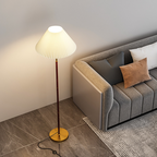 Elegant Standing Lamp with Handmade Rice Paper Shade – Japandi Style Floor Light for Living Areas