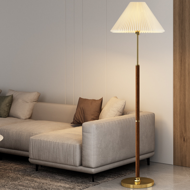 Elegant Standing Lamp with Handmade Rice Paper Shade – Japandi Style Floor Light for Living Areas