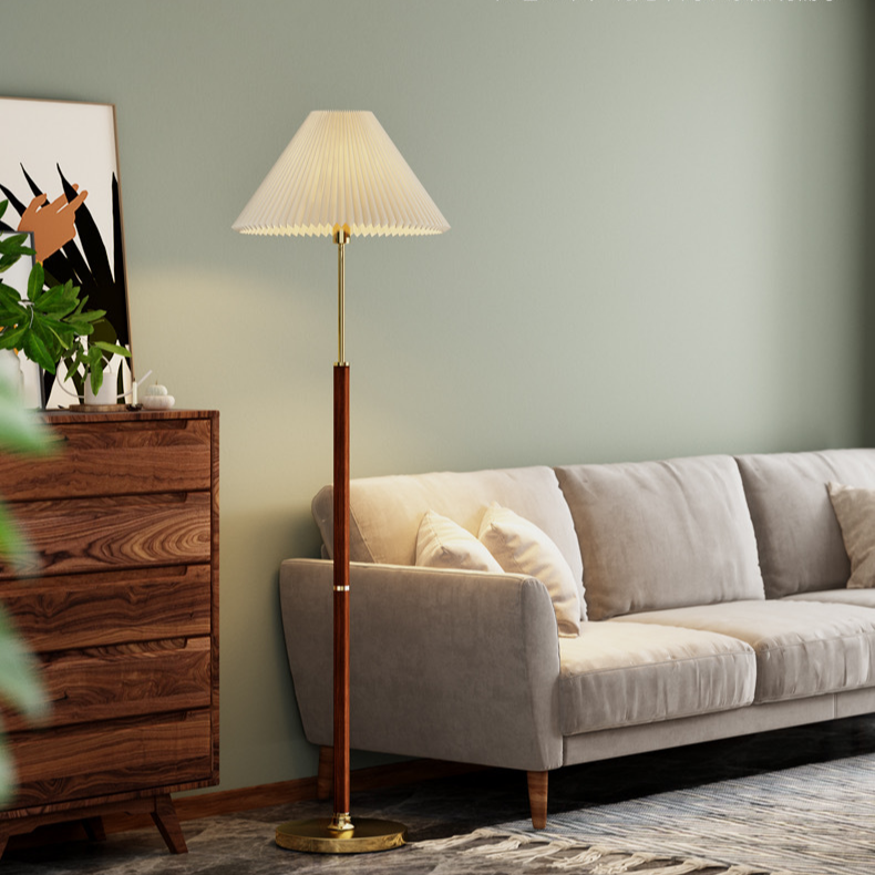 Elegant Standing Lamp with Handmade Rice Paper Shade – Japandi Style Floor Light for Living Areas