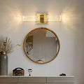 Elegant Gold-Finished Bath Wall Light with Blown Glass and IP44 Rating