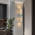 Elegant Gold-Finished Bath Wall Light with Blown Glass and IP44 Rating