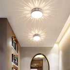 Modern Round Crystal LED Ceiling Light for Hallway Installation