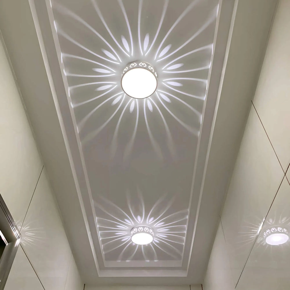 Modern Round Crystal LED Ceiling Light for Hallway Installation