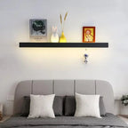 Chic LED Wall Light with Built-In Nightstand Shelf – Practical Illumination