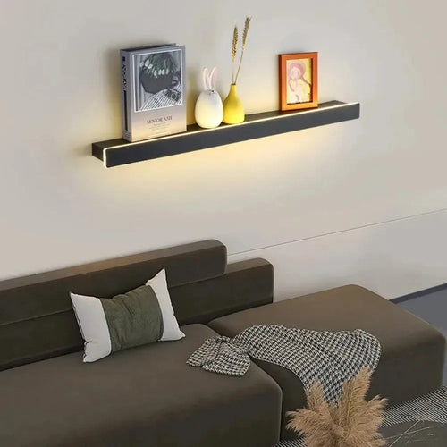Chic LED Wall Light with Built-In Nightstand Shelf – Practical Illumination